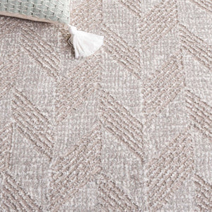Safavieh Revive Geometric Square Polyester Area Rug Low Pile Neutral Tones for Modern Living Spaces REV122E-7SQ