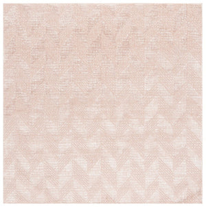 Safavieh Revive Geometric Area Rug Recycled Polyester Low Pile Soft Blush Contemporary Square REV122U-7SQ