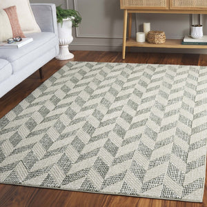 Safavieh Revive Geometric Area Rug Low Pile Recycled Polyester Turkish Woven Living Room Accent REV122W-5