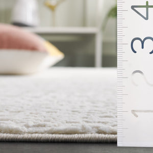 Safavieh Revive Solid Ivory Power Loomed Recycled Polyester Area Rug for Modern Interiors REV124A-4