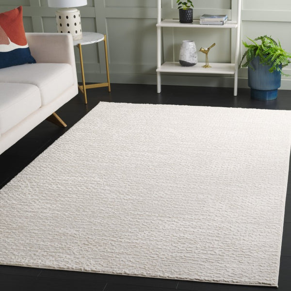 Safavieh Revive Ivory Power Loomed Recycled Polyester Area Rug Soft Neutral Living Room Floor REV124A-5