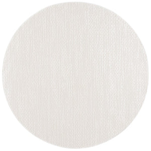 Safavieh Revive Solid Ivory Round Polyester Rug Power Loomed Low Pile Neutral Living Room Accent REV124A-7R