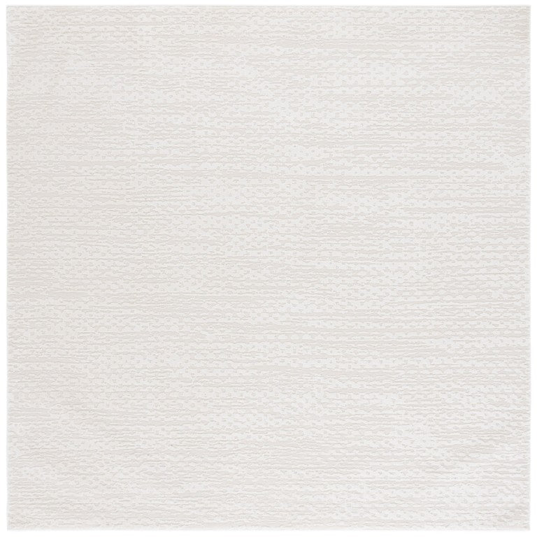 Safavieh Revive Solid Ivory Square Area Rug Power Loomed Recycled Polyester for Living Rooms REV124A-7SQ