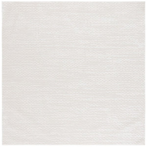 Safavieh Revive Solid Ivory Square Area Rug Power Loomed Recycled Polyester for Living Rooms REV124A-7SQ