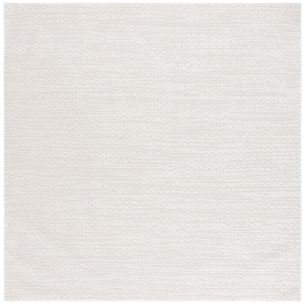 Safavieh Revive Solid Ivory Square Area Rug Power Loomed Recycled Polyester for Living Rooms REV124A-7SQ