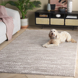 Safavieh Revive Power Loomed Taupe Ivory Recycled Polyester Area Rug for Modern Living Spaces REV124E-5
