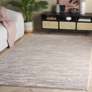 Safavieh Revive Power Loomed Taupe Ivory Recycled Polyester Area Rug for Modern Living Spaces REV124E-5