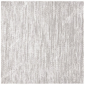 Safavieh Revive Square Area Rug Tonal Taupe Ivory Recycled Polyester Soft Low Pile Turkish Weave REV124E-7SQ