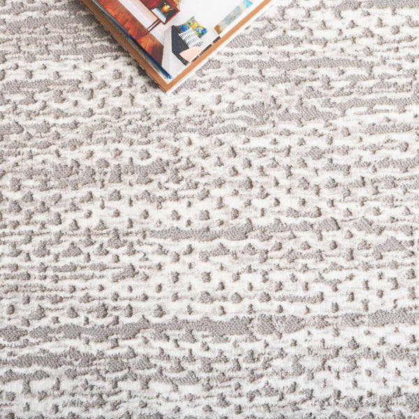 Safavieh Revive Square Area Rug Tonal Taupe Ivory Recycled Polyester Soft Low Pile Turkish Weave REV124E-7SQ