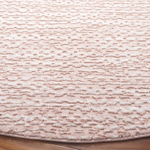Safavieh Revive Round Area Rug Soft Pink Ivory Tonal Low Pile Polyester Bedroom Living Room REV124U-7R