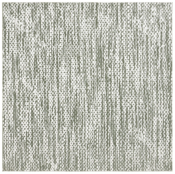 Safavieh Revive Sage Ivory Square Area Rug Low Pile Recycled Polyester for Modern Living Rooms REV124W-7SQ