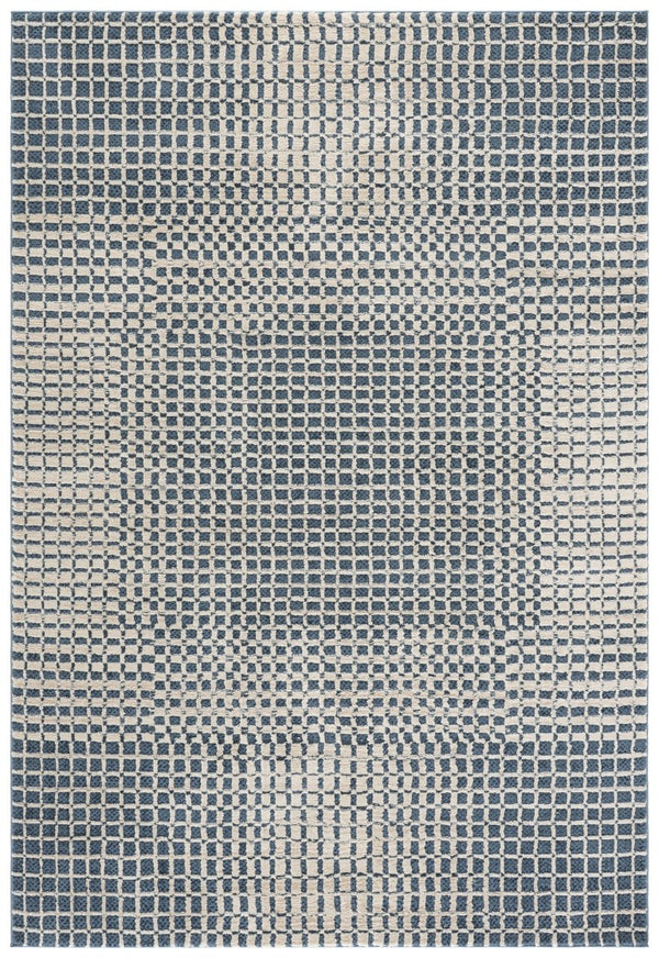Safavieh Revive Solid Blue Ivory Power Loomed Recycled Polyester Rug for Living Room Bedroom REV128M-5