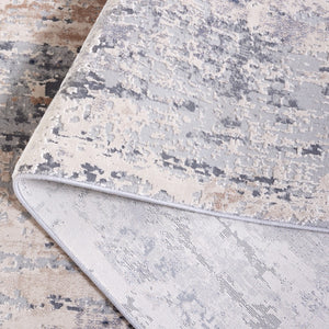 Safavieh Reflection Luxurious Area Rug – Contemporary Abstract Design For Modern Living Spaces And Durability Cream ,Grey 60% Polyester,40% Polypropylene Rft432a-7