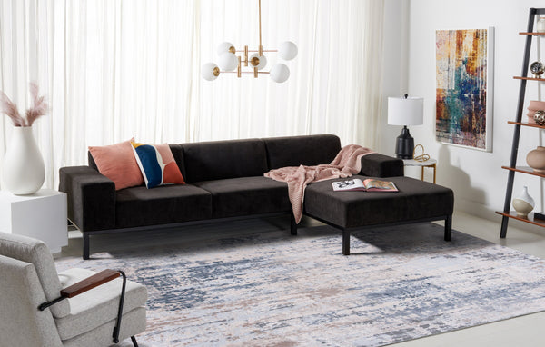 Safavieh Reflection 432a Cream Grey Medium Rectangle Rug - Stylish, Durable, And Luxurious Home Décor Piece Cream ,Grey 60% Polyester,40% Polypropylene Rft432a-5