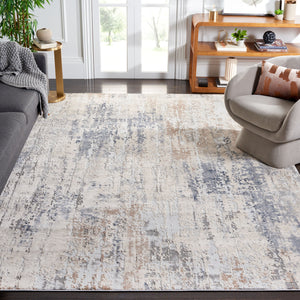 Safavieh Reflection 432a Cream Grey Medium Rectangle Rug - Stylish, Durable, And Luxurious Home Décor Piece Cream ,Grey 60% Polyester,40% Polypropylene Rft432a-5