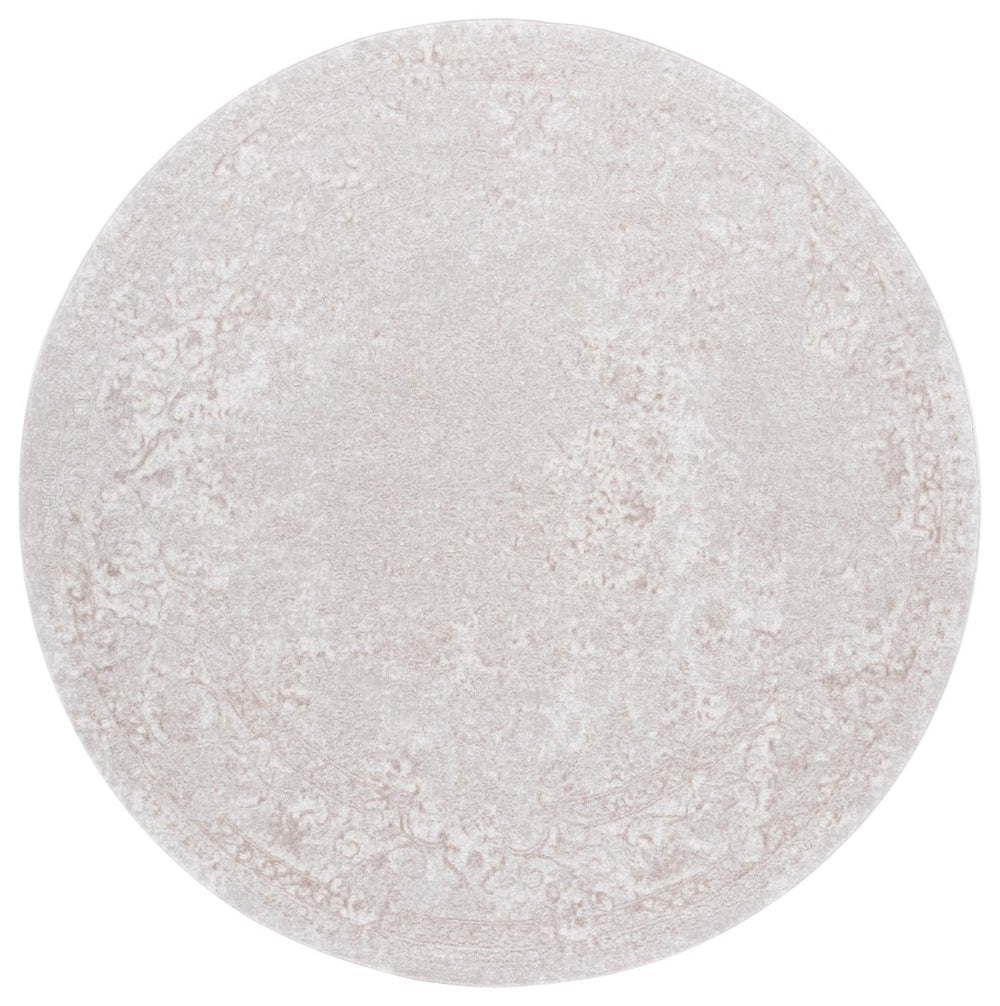Safavieh Reflection Elegant Round Rug - Timeless Design, Soft Textures, And Classic Charm For Your Home Decor Creme ,Ivory 60% Polyester,40% Polypropylene Rft664d-12sq
