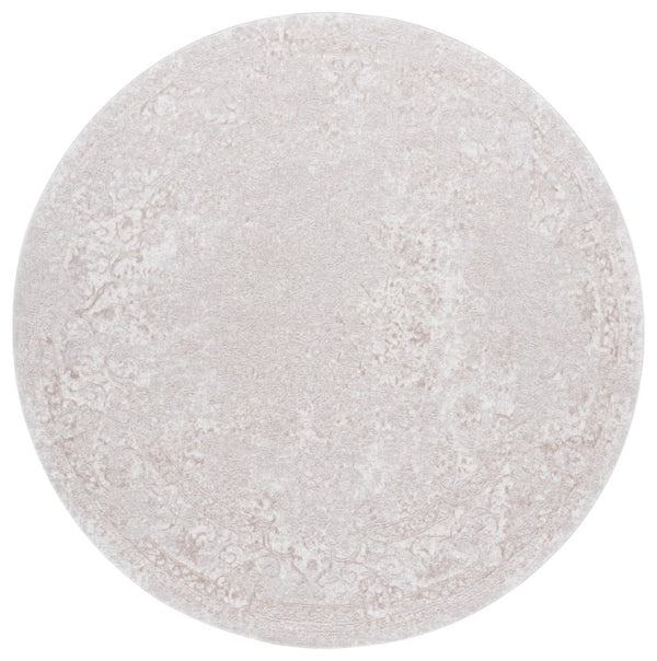 Safavieh Reflection Elegant Round Rug - Timeless Design, Soft Textures, And Classic Charm For Your Home Decor Creme ,Ivory 60% Polyester,40% Polypropylene Rft664d-12sq