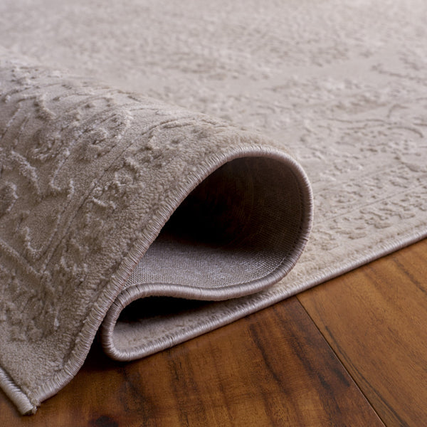Safavieh Reflection Ivory And White Low-Profile Area Rug — Power-Loomed Turkish Craft, Soft Durable Fibers 4'-0" x 6'-0" RFT664E-4