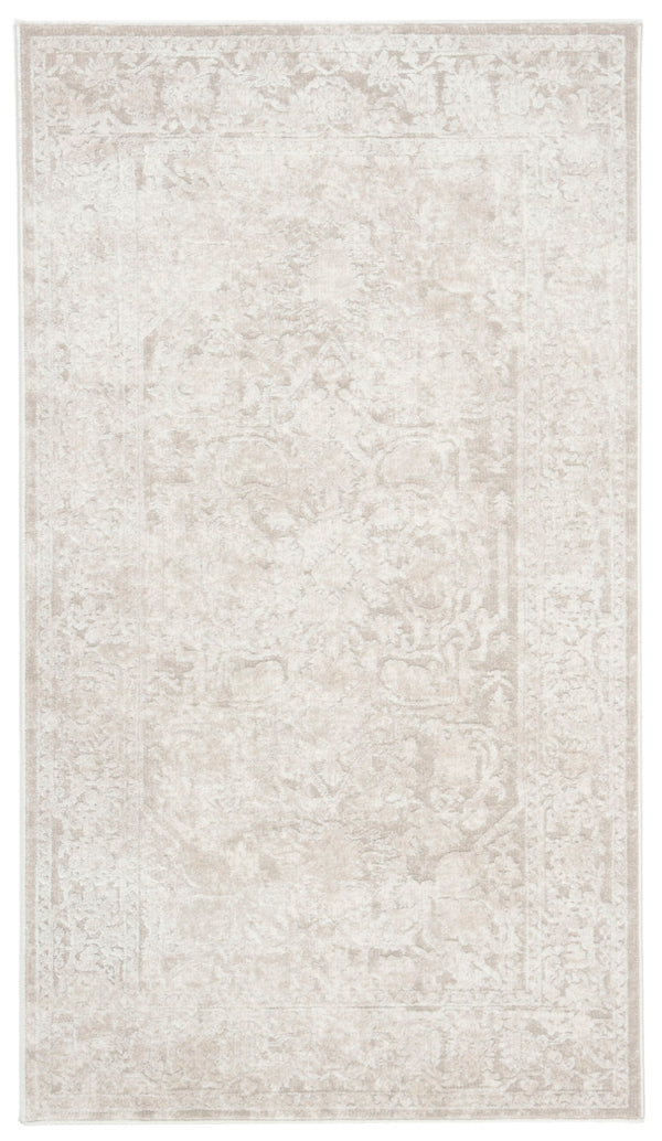 Safavieh Reflection Elegant Round Turkish Rug - Timeless Design For Sophisticated Living Spaces And Decor Creme ,Ivory 60% Polyester,40% Polypropylene Rft665d-12sq