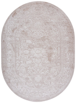 Safavieh Reflection Elegant Round Turkish Rug - Timeless Design For Sophisticated Living Spaces And Decor Creme ,Ivory 60% Polyester,40% Polypropylene Rft665d-12sq