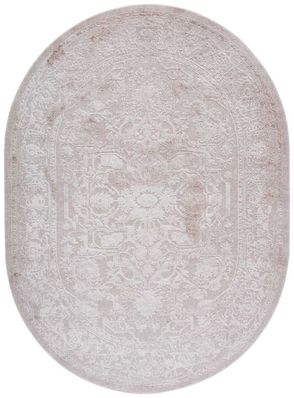 Safavieh Reflection Elegant Round Turkish Rug - Timeless Design For Sophisticated Living Spaces And Decor Creme ,Ivory 60% Polyester,40% Polypropylene Rft665d-12sq