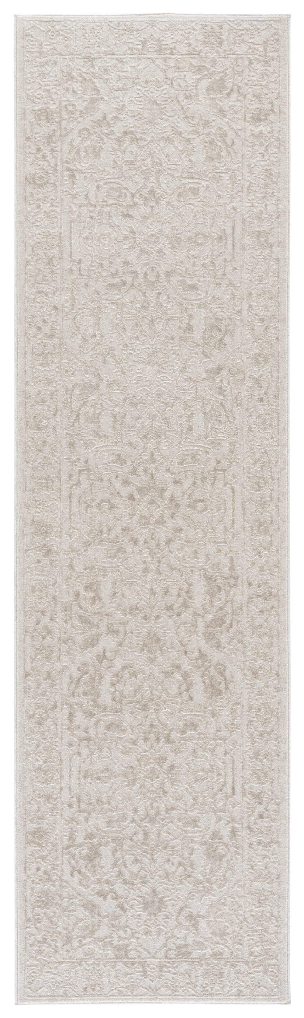 Safavieh Reflection Ivory And White Round Rug — Timeless Floral Motif, Power-Loomed In Turkey, Durable Elegance 6'-7" x 6'-7" RFT665E-7R
