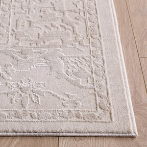 Safavieh Reflection Ivory And White Round Rug — Timeless Floral Motif, Power-Loomed In Turkey, Durable Elegance 6'-7" x 6'-7" RFT665E-7R
