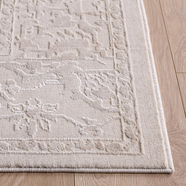Safavieh Reflection Ivory And White Traditional Floral Area Rug — Low-Profile Durable Power-Loomed Turkish Design 4'-0" x 6'-0" RFT665E-4
