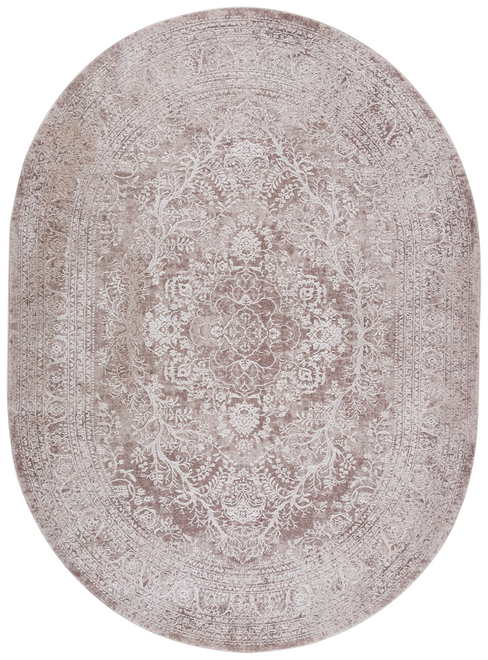 Safavieh Reflection Elegant Round Area Rug With Floral Motifs - Timeless Luxury For Every Home Decor Space Beige ,Cream 60% Polyester,40% Polypropylene Rft668a-218