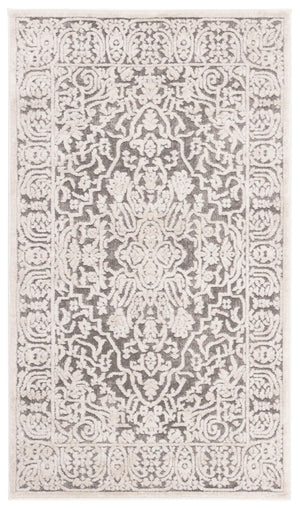 Safavieh Reflection Runner Rug - Elegant Power Loomed Design For Hallways, Crafted In Turkey For Timeless Style Dark Grey ,Cream 60% Polyester,40% Polypropylene Rft670b-68