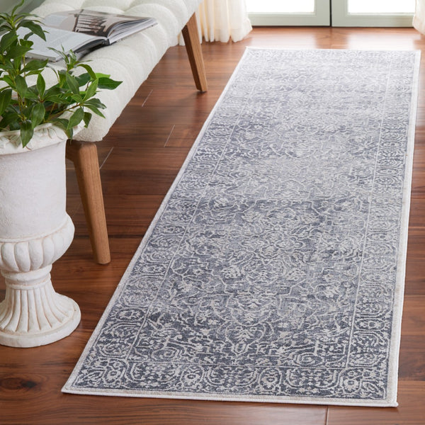 Safavieh Reflection Runner Rug - Elegant Power Loomed Design For Hallways, Crafted In Turkey For Timeless Style Dark Grey ,Cream 60% Polyester,40% Polypropylene Rft670b-68