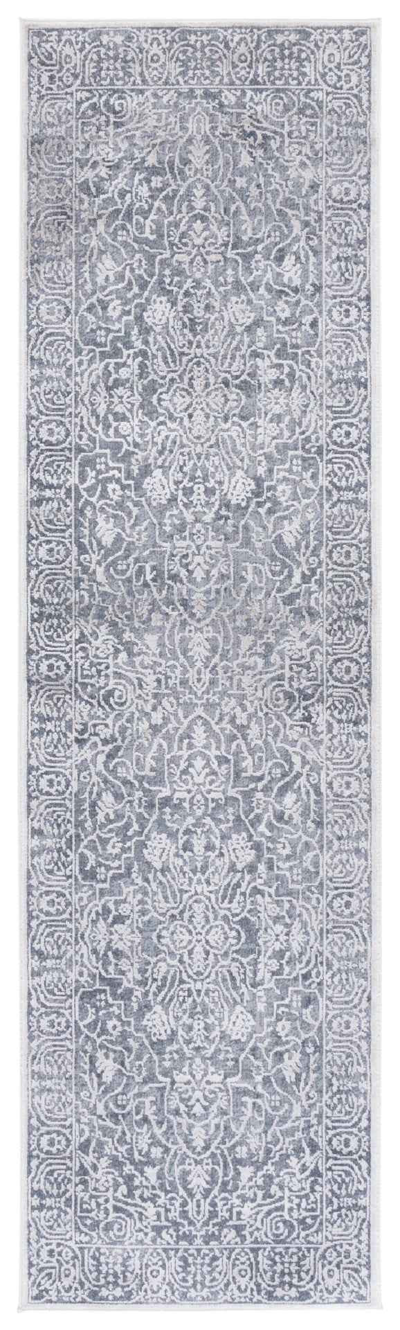 Safavieh Reflection Runner Rug - Elegant Power Loomed Design For Hallways, Crafted In Turkey For Timeless Style Dark Grey ,Cream 60% Polyester,40% Polypropylene Rft670b-68