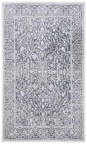Safavieh Reflection Runner Rug - Elegant Power Loomed Design For Hallways, Crafted In Turkey For Timeless Style Dark Grey ,Cream 60% Polyester,40% Polypropylene Rft670b-68