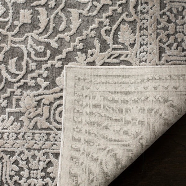 Safavieh Reflection Runner Rug - Elegant Power Loomed Design For Hallways, Crafted In Turkey For Timeless Style Dark Grey ,Cream 60% Polyester,40% Polypropylene Rft670b-68