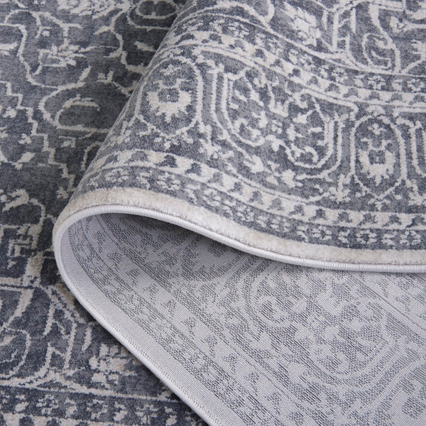 Safavieh Reflection Runner Rug - Elegant Power Loomed Design For Hallways, Crafted In Turkey For Timeless Style Dark Grey ,Cream 60% Polyester,40% Polypropylene Rft670b-68