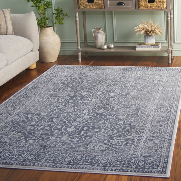 Safavieh Reflection Runner Rug - Elegant Power Loomed Design For Hallways, Crafted In Turkey For Timeless Style Dark Grey ,Cream 60% Polyester,40% Polypropylene Rft670b-68