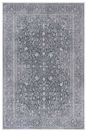 Safavieh Reflection Elegant Round Area Rug - Timeless Floral Motif, Plush Comfort, Perfect For Any Decor Dark Grey ,Cream 60% Polyester,40% Polypropylene Rft670b-216