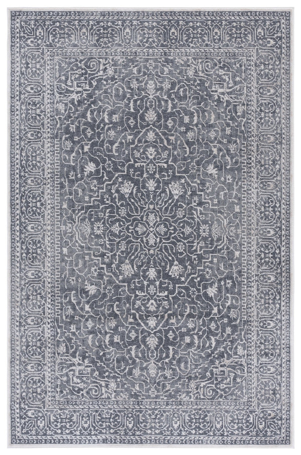 Safavieh Reflection Elegant Round Area Rug - Timeless Floral Motif, Plush Comfort, Perfect For Any Decor Dark Grey ,Cream 60% Polyester,40% Polypropylene Rft670b-216