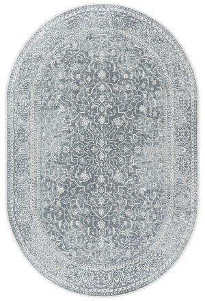 Safavieh Reflection Elegant Round Area Rug - Timeless Floral Motif, Plush Comfort, Perfect For Any Decor Dark Grey ,Cream 60% Polyester,40% Polypropylene Rft670b-216