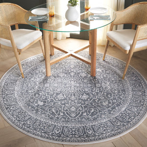 Safavieh Reflection Runner Rug - Elegant Power Loomed Design For Hallways, Crafted In Turkey For Timeless Style Dark Grey ,Cream 60% Polyester,40% Polypropylene Rft670b-68