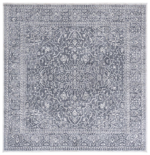 Safavieh Reflection Elegant Round Area Rug - Timeless Floral Motif, Plush Comfort, Perfect For Any Decor Dark Grey ,Cream 60% Polyester,40% Polypropylene Rft670b-216