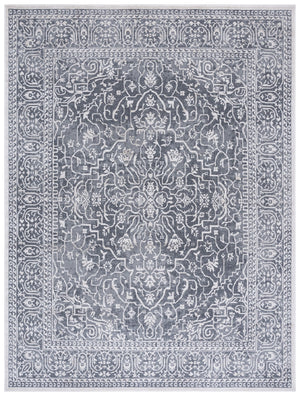 Safavieh Reflection Elegant Round Area Rug - Timeless Floral Motif, Plush Comfort, Perfect For Any Decor Dark Grey ,Cream 60% Polyester,40% Polypropylene Rft670b-216