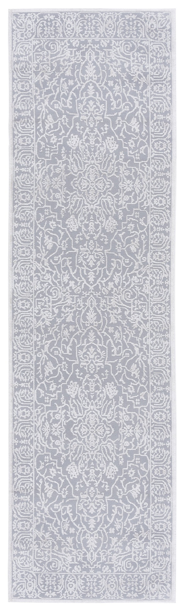 Safavieh Reflection Elegant Round Area Rug - Timeless Floral Motif, Plush Comfort, Perfect For Any Decor Light Grey ,Cream 60% Polyester,40% Polypropylene Rft670c-5ov