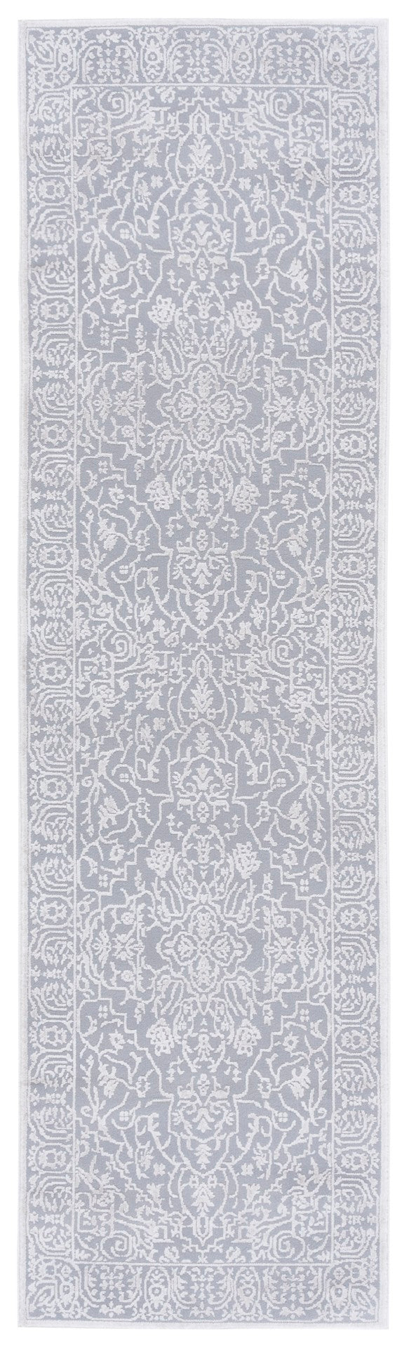 Safavieh Reflection Runner Rug - Elegant Power Loomed Design For Hallways, Crafted In Turkey For Timeless Style Light Grey ,Cream 60% Polyester,40% Polypropylene Rft670c-11sq