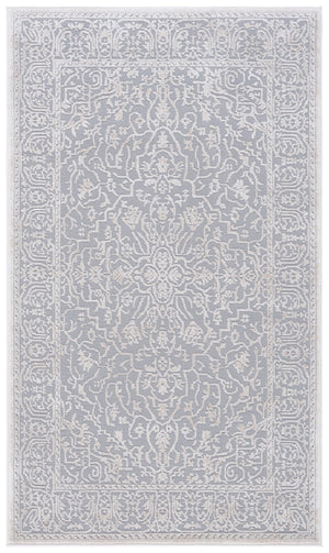 Safavieh Reflection Runner Rug - Elegant Power Loomed Design For Hallways, Crafted In Turkey For Timeless Style Light Grey ,Cream 60% Polyester,40% Polypropylene Rft670c-11sq