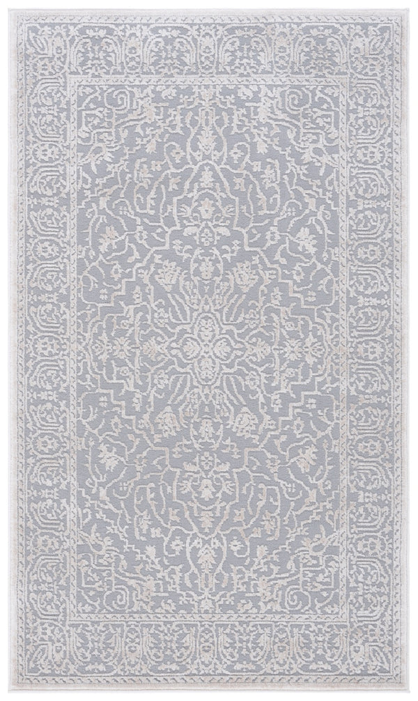 Safavieh Reflection Runner Rug - Elegant Power Loomed Design For Hallways, Crafted In Turkey For Timeless Style Light Grey ,Cream 60% Polyester,40% Polypropylene Rft670c-11sq