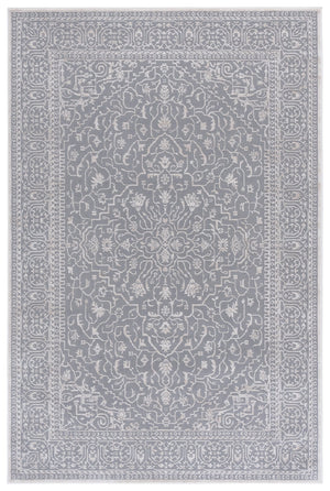 Safavieh Reflection Elegant Round Area Rug - Timeless Floral Motif, Plush Comfort, Perfect For Any Decor Light Grey ,Cream 60% Polyester,40% Polypropylene Rft670c-5ov