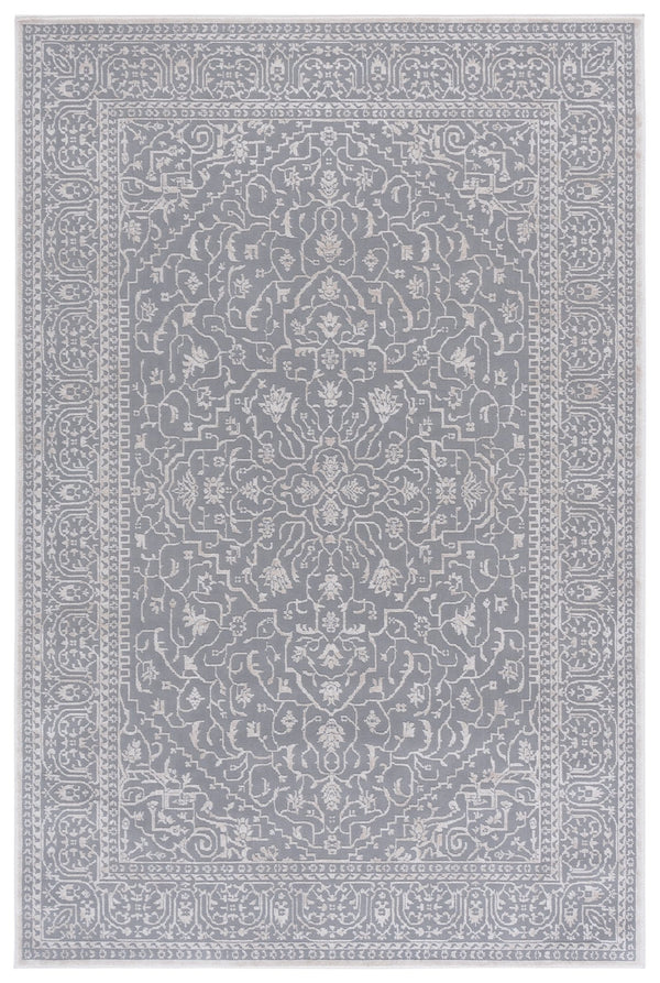 Safavieh Reflection Elegant Round Area Rug - Timeless Floral Motif, Plush Comfort, Perfect For Any Decor Light Grey ,Cream 60% Polyester,40% Polypropylene Rft670c-5ov