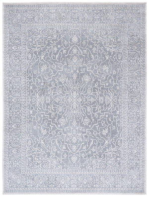 Safavieh Reflection Elegant Round Area Rug - Timeless Floral Motif, Plush Comfort, Perfect For Any Decor Light Grey ,Cream 60% Polyester,40% Polypropylene Rft670c-5ov