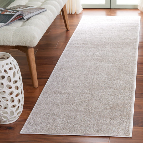 Safavieh Reflection Runner Rug - Elegant Power Loomed Design For Hallways, Crafted In Turkey For Timeless Style Creme ,Ivory 60% Polyester,40% Polypropylene Rft670d-10sq
